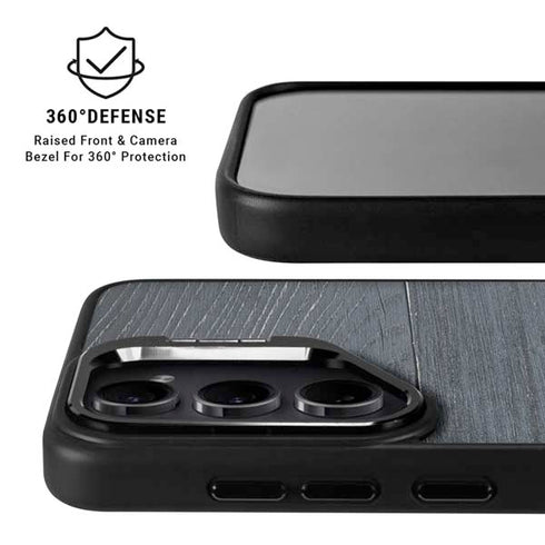 Charcoal Wood Galaxy S24 FE Kickstand Case
